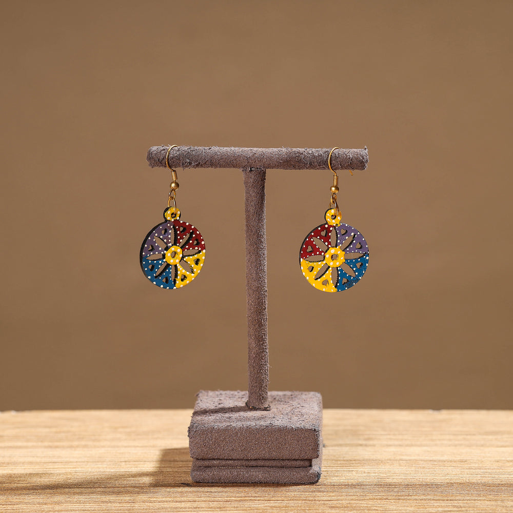 Tikuli Art Handpainted Wooden Earrings