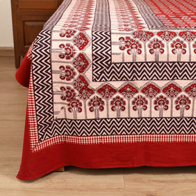 Bagh Hand Block Print Cotton Double Bedsheet (108 x 90 in) 03
