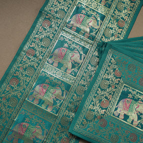 Brocade Banarasi Silk Dining Table Linen with 1 Runner, 6 mats and 6 coasters 11