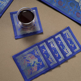 13pc Dining Table Linen Set in Brocade Banarasi Silk 01