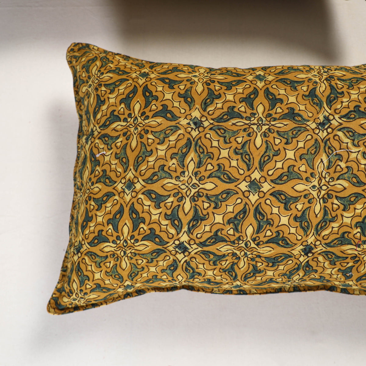 Yellow - ajrakh hand block print pillow covers (set of 2)