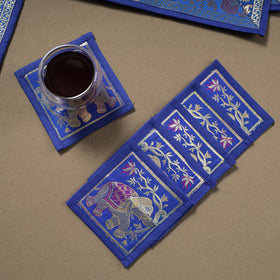 13pc Dining Table Linen Set in Brocade Banarasi Silk 02