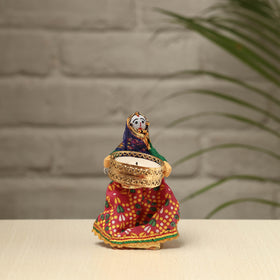  Rajasthani Puppet Couple Handmade Tealight Candle Holders (Set of 2) 