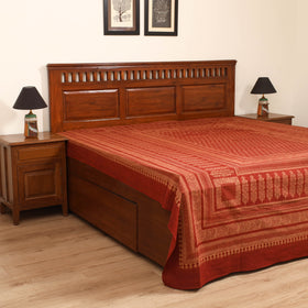 Bagh Hand Block Print Cotton Double Bedsheet (108 x 90 in) 06
