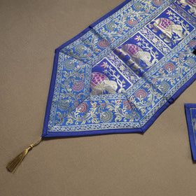 13pc Dining Table Linen Set in Brocade Banarasi Silk 02