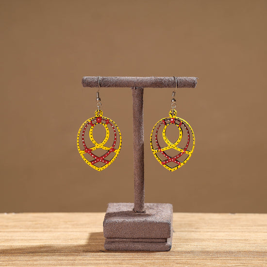 Tikuli Art Handpainted Wooden Earrings