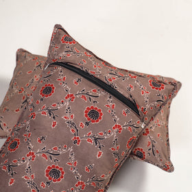 Brown - ajrakh hand block print pillow covers (set of 2)