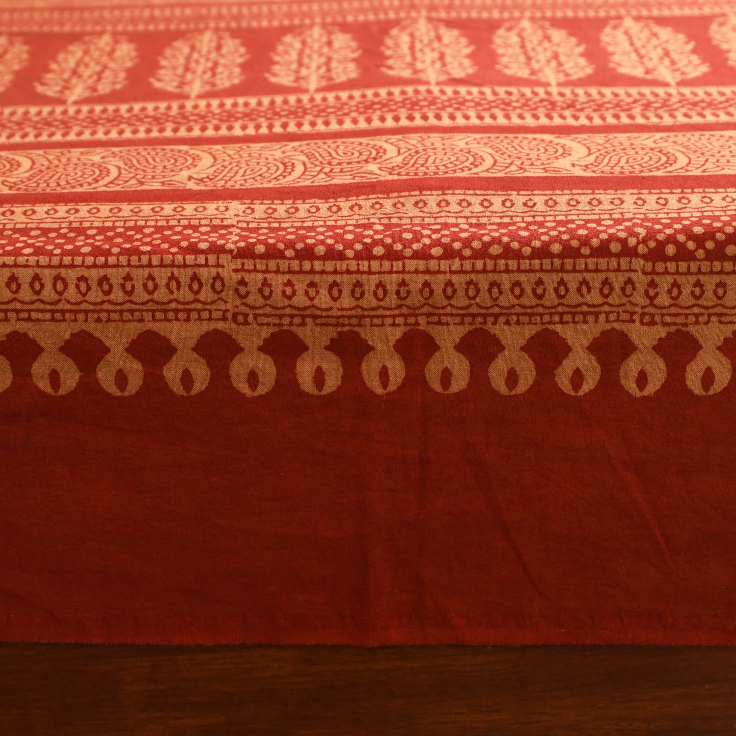 Bagh Hand Block Print Cotton Double Bedsheet (108 x 90 in) 06
