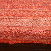 Orange - Ajrakh Print Double Tagai Kantha Bed Cover 38