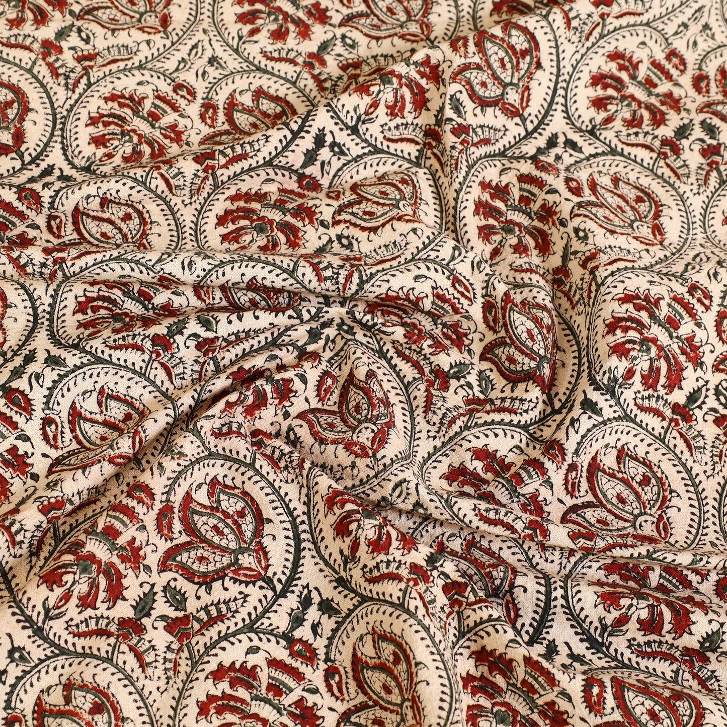 Block Print Cotton Pedana Kalamkari Bed Sheet 01  2024/1234-1 1