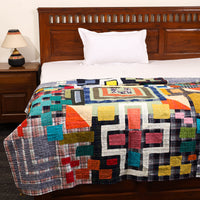 Multicolor - Handmade Cotton Tagai Patchwork Quilt (90 x 60 in) 01