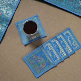 13pc Dining Table Linen Set in Brocade Banarasi Silk 04