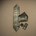 13pc Dining Table Linen Set in Brocade Banarasi Silk 05