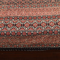 Brown - Ajrakh Print Double Tagai Kantha Bed Cover 41