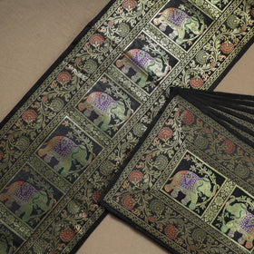13pc Dining Table Linen Set in Brocade Banarasi Silk 05