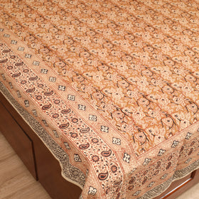 Pedana Hand Block Kalamkari Print Double Bedsheet (108 x 90 in) 17