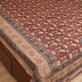 Pedana Hand Block Kalamkari Print Double Bedsheet (108 x 90 in) 18