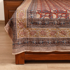 Pedana Hand Block Kalamkari Print Double Bedsheet (108 x 90 in) 18