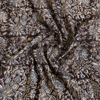 Black - Block Print Cotton Pedana Kalamkari Bed Sheet 05