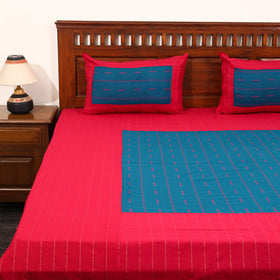 Buy Patchwork Cotton Double Jacquard Bedsheet Set