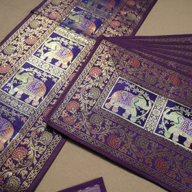 13pc Dining Table Linen Set in Brocade Banarasi Silk 07