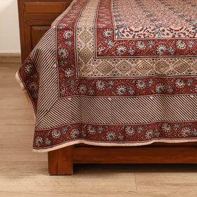 Pedana Hand Block Kalamkari Print Double Bedsheet (108 x 90 in) 22