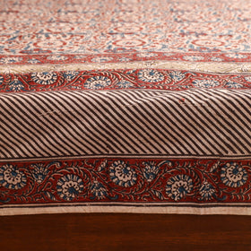 Pedana Hand Block Kalamkari Print Double Bedsheet (108 x 90 in) 22