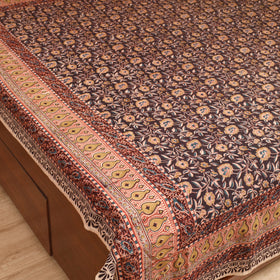 Pedana Hand Block Kalamkari Print Double Bedsheet (108 x 90 in) 28