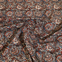 Black - Block Print Cotton Pedana Kalamkari Bed Sheet 09