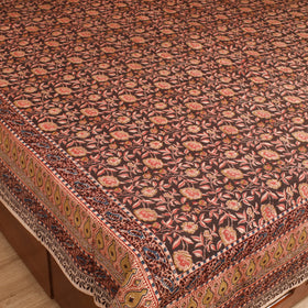 Pedana Hand Block Kalamkari Print Double Bedsheet (108 x 90 in) 25