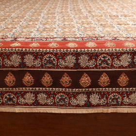 Pedana Hand Block Kalamkari Print Double Bedsheet (108 x 90 in) 27