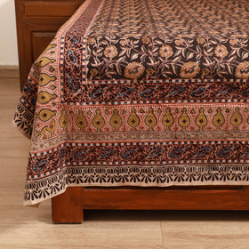 Pedana Hand Block Kalamkari Print Double Bedsheet (108 x 90 in) 23