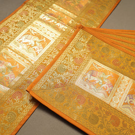 Brocade Banarasi Silk Dining Table Linen with 1 Runner, 6 mats and 6 coasters 10