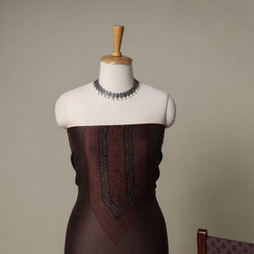 Bagh Hand Block Print Natural Dyed Chanderi Silk 3pc Unstitched Dress Material Suit Set 67