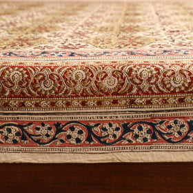 Pedana Hand Block Kalamkari Print Single Bedsheet (90 x 60 in) 01