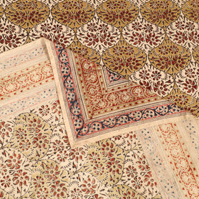 Pedana Hand Block Kalamkari Print Single Bedsheet (90 x 60 in) 01