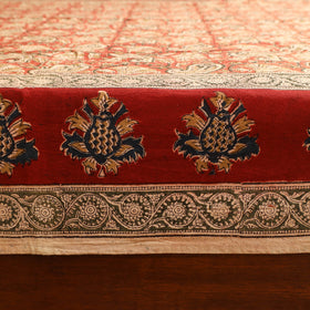 Pedana Hand Block Kalamkari Print Single Bedsheet (90 x 60 in) 02