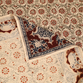 Pedana Hand Block Kalamkari Print Single Bedsheet (90 x 60 in) 03