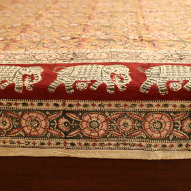 Pedana Hand Block Kalamkari Print Single Bedsheet (90 x 60 in) 04