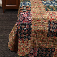 Multicolor - Ajrakh Print Patchwork Double Tagai Kantha Bed Cover 57