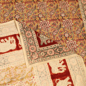 Pedana Hand Block Kalamkari Print Single Bedsheet (90 x 60 in) 04