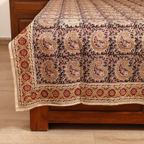 Pedana Hand Block Kalamkari Print Single Bedsheet (90 x 60 in) 05