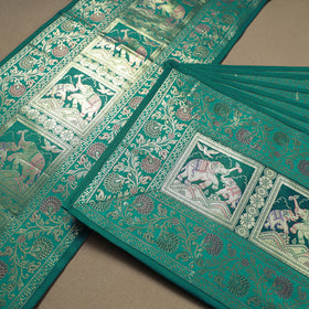 Brocade Banarasi Silk Dining Table Linen with 1 Runner, 6 mats and 6 coasters 13