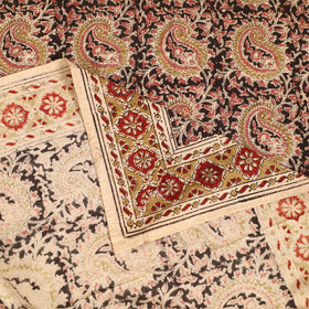 Pedana Hand Block Kalamkari Print Single Bedsheet (90 x 60 in) 05