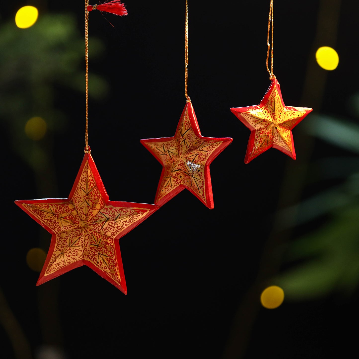 Star - Kashmir Handpainted Christmas Decor Ornament 21