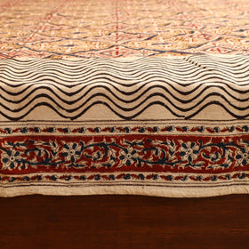Pedana Hand Block Kalamkari Print Single Bedsheet (90 x 60 in) 09