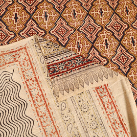 Pedana Hand Block Kalamkari Print Single Bedsheet (90 x 60 in) 09