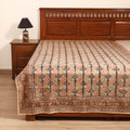 Pedana Hand Block Kalamkari Print Single Bedsheet (90 x 60 in) 10