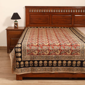 Pedana Hand Block Kalamkari Print Single Bedsheet (90 x 60 in) 11
