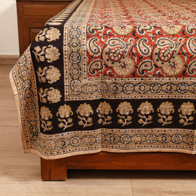 Pedana Hand Block Kalamkari Print Single Bedsheet (90 x 60 in) 11